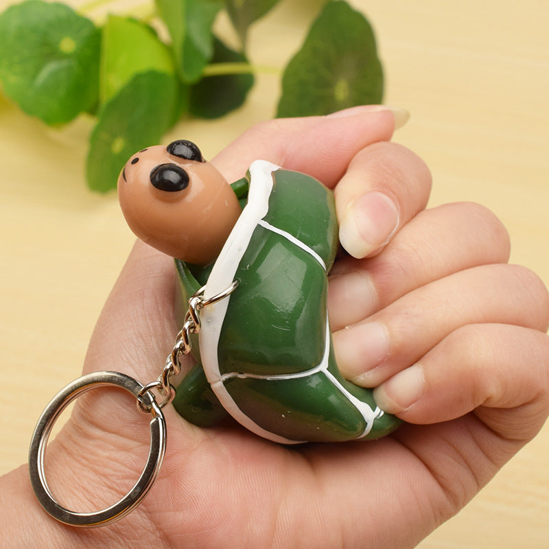 Wholesale Creative Decompression Venting Squeeze Turtle Hand Squeeze Venting Ball Keychain
